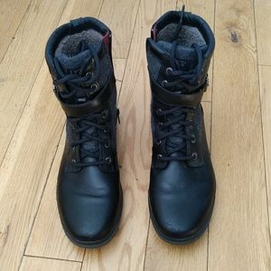 Ugg waterproof leather and wool combat moto boots SIZE 8